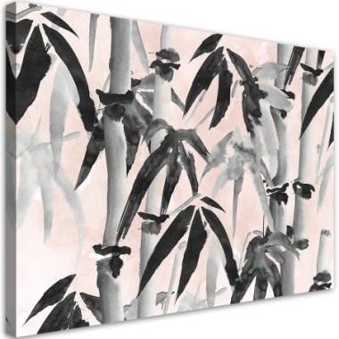 Quadro su tela, Foresta di bamboo - 100x70