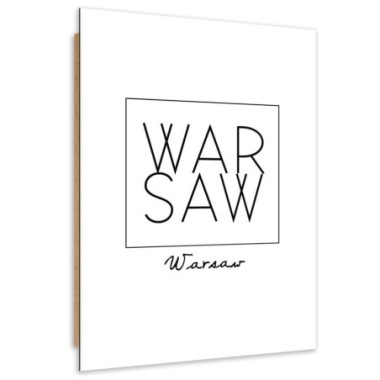 Quadro deco panel, Iscrizione di Varsavia - 70x100