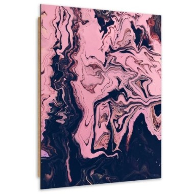 Quadro deco panel, Astrazione dipinta di rosa - 70x100