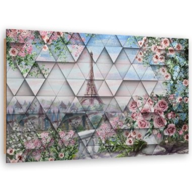 Quadro deco panel, Torre Eiffel in primavera - 100x70