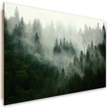 Quadro deco panel, Foresta nella nebbia - 100x70