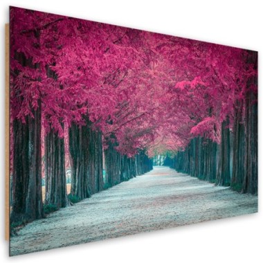 Quadro deco panel, Avenue of Pink Trees - 100x70