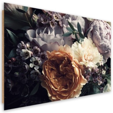 Quadro deco panel, Fiori di bouquet peon pastello -...