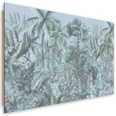 Quadro deco panel, Foglie e alberi tropicali - 100x70