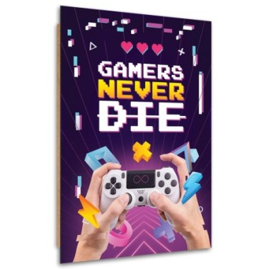 Quadro deco panel, I giocatori non muoiono mai - 70x100
