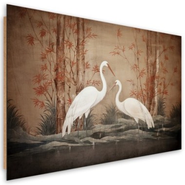 Deco panel picture, Animal Oriental Bird - 100x70