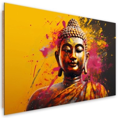 Deco panel picture, Buddha on abstract background -...