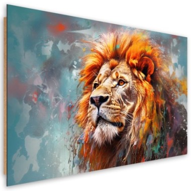 Deco panel print, Animal Lion Abstraction - 100x70