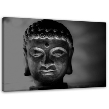 Stampa su tela, Testa illuminata di Buddha - 100x70