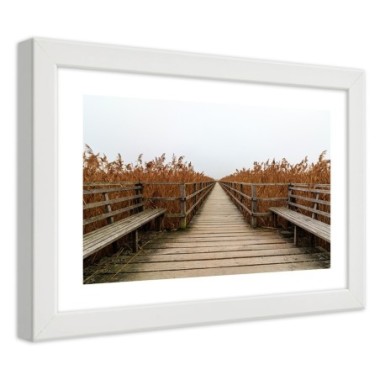 Quadro con cornice, Ponte lungo - 100x70