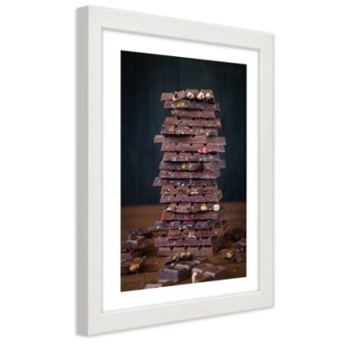 Quadro con cornice, Torre di cioccolato da dessert -...