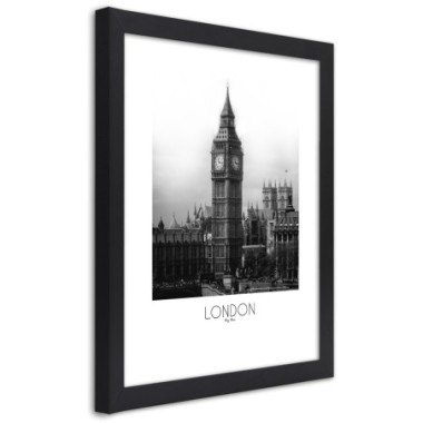 Quadro con cornice, Il leggendario Big Ben - 70x100