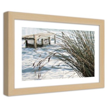 Quadro con cornice, Ponte sul mare - 100x70