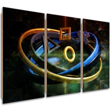 Quadro deco panel 3 paneli, Pulsanti per il...