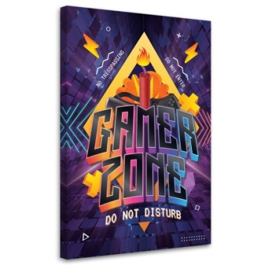 Quadro su tela, Iscrizione della zona del giocatore...