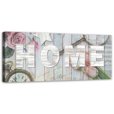 Stampa su tela, Stile rustico Home lettering - 150x50