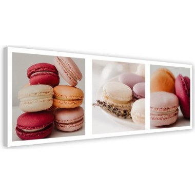 Stampa su tela, Set di macarons dolci - 150x50