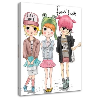 Quadro su tela, Ragazza della moda - 80x120