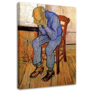 Quadro su tela, Vecchio in tristezza V. van Gogh -...