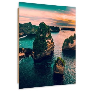 Quadro deco panel, Rocce in un oceano turchese - 80x120