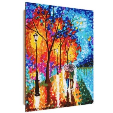 Quadro deco panel, Alberi d'autunno nel parco - 80x120