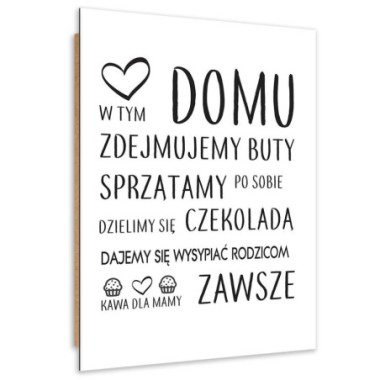 Quadro deco panel, In questa casa - 80x120