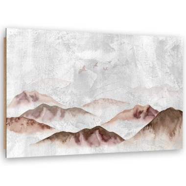 Quadro deco panel, Uccelli sulle montagne - 120x80