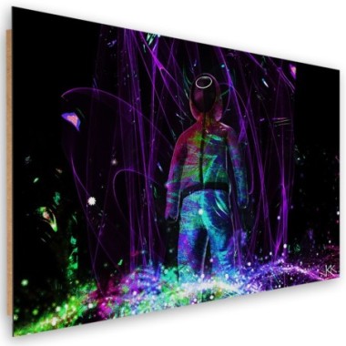 Quadro deco panel, Giocatore al neon - 120x80