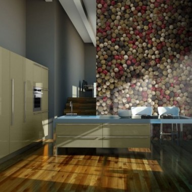 Fotomurale - Mosaico di pepe colorato - 200x154