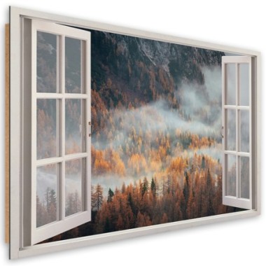 Quadro deco panel, Finestra autunnale della nebbia...