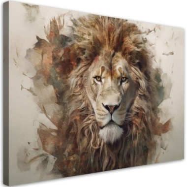 Quadro su tela, Leone animale Africa - 100x70