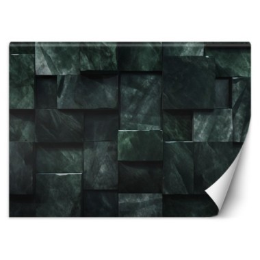 Wallpaper, Green cube wall 3D - 254x184