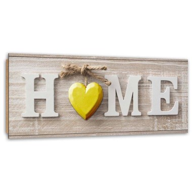 Quadro deco panel, Iscrizione domestica con cuore...