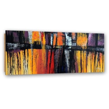Quadro deco panel, Astrazione ardente - 150x50
