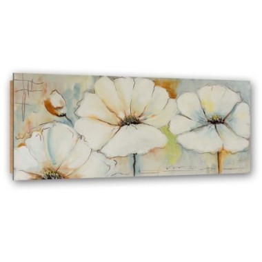 Quadro deco panel, Tre fiori e un bocciolo - 150x50