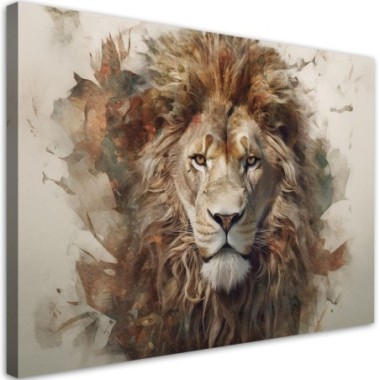 Quadro su tela, Leone animale Africa - 120x80