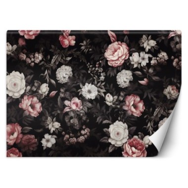 Wallpaper, Flowers Peonies Roses - 300x210