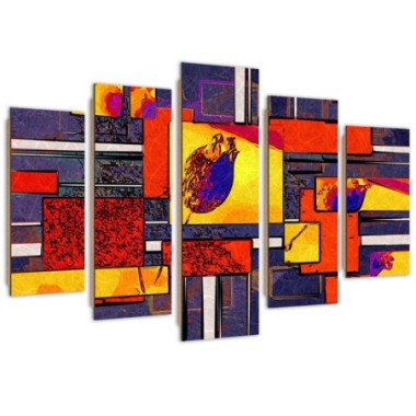 Quadro deco panel 5 parti, Precisione - 150x100