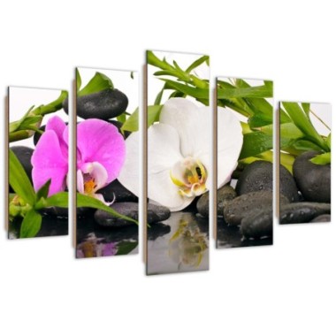Quadro deco panel 5 parti, Composizione zen - 150x100