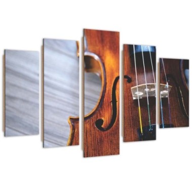 Quadro deco panel 5 parti, Violino - 150x100