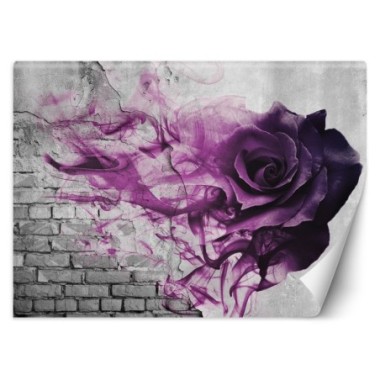 Carta Da Parati, Rosa viola effetto mattone 3D -...