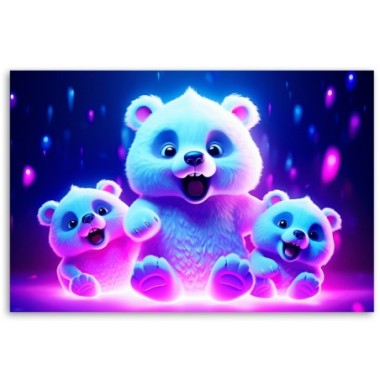 Wallpaper, Neon bears - 350x245