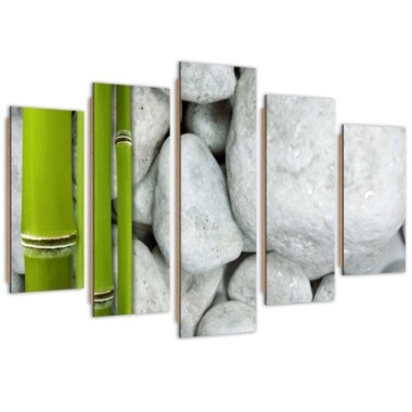 Quadro deco panel 5 parti, Composizione zen con...