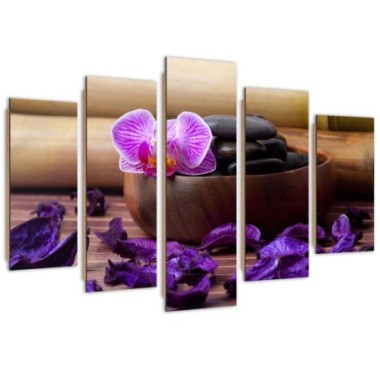 Quadro deco panel 5 parti, Composizione zen con...