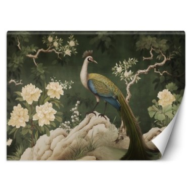 Wallpaper, Oriental peacock green - 368x254