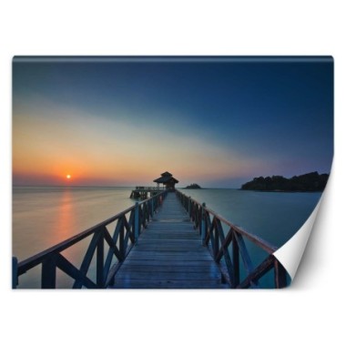 Carta Da Parati, Vista del sole al tramonto - 400x280