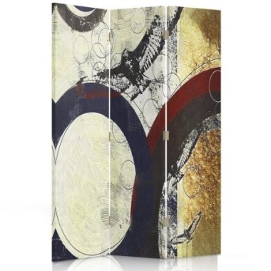 Paravento bilaterale 360, Astratto con grafite -...