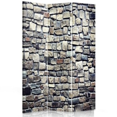 Paravento bilaterale 360, Muro di pietra - 110x170