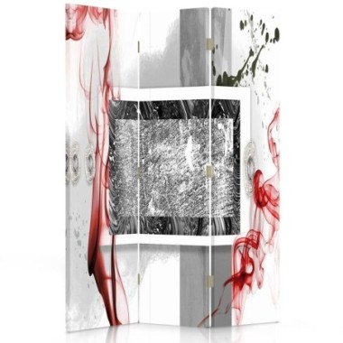 Paravento bilaterale 360, Astrazione in grigio e...