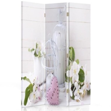 Paravento bilaterale 360, Composizione con cuore -...